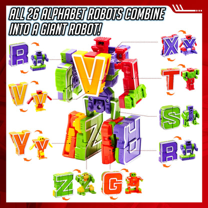 JOYIN Alphabet Robots Toys for Kids, ABC Learning Toys, Alphabots, Letters, Toddlers Education Toy, Carnival Prizes, Christmas Toys, Treasure Box and Prize for Classroom