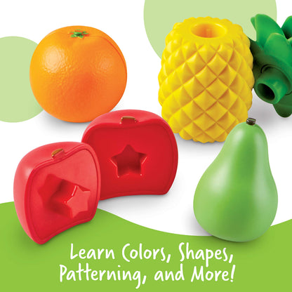 Learning Resources Snap-n-learn Fruit Shapers,Fine Motor Toy for Toddlers, Ages 2+