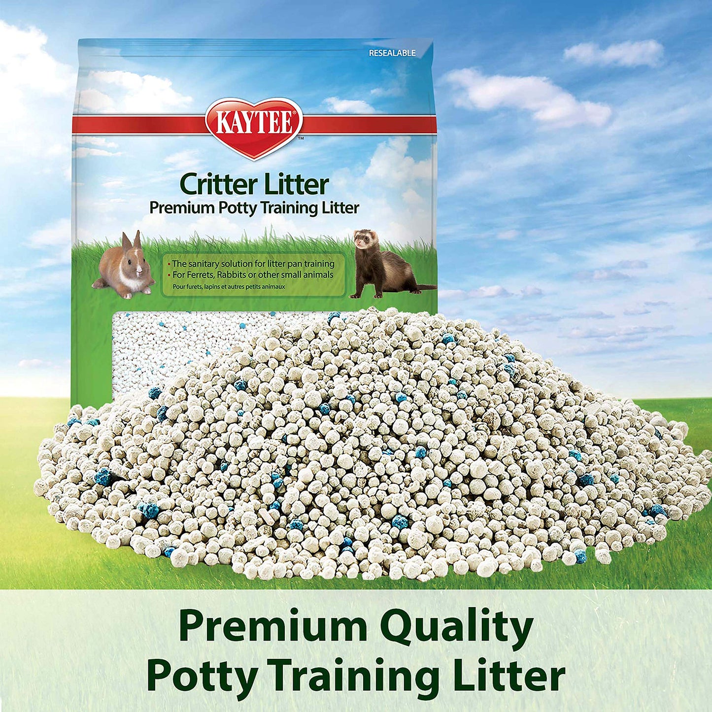 Kaytee Premium Potty Training Critter Litter for Pet Ferrets, Rabbits & Other Small Animals, 8 lb